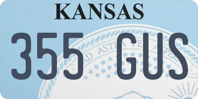 KS license plate 355GUS