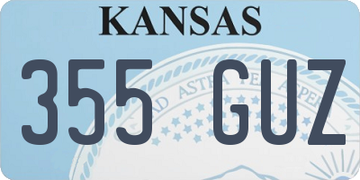 KS license plate 355GUZ