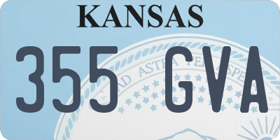KS license plate 355GVA