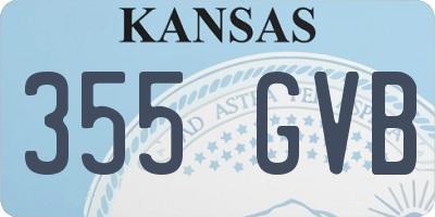 KS license plate 355GVB