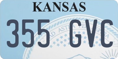 KS license plate 355GVC