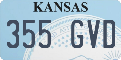 KS license plate 355GVD