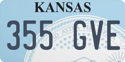 KS license plate 355GVE