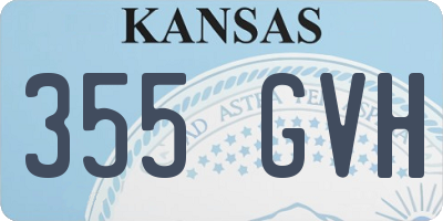 KS license plate 355GVH