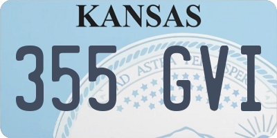 KS license plate 355GVI