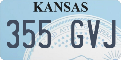 KS license plate 355GVJ