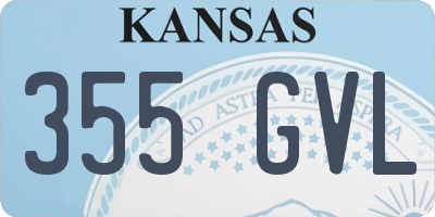 KS license plate 355GVL