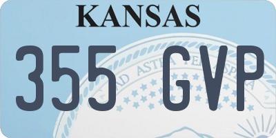 KS license plate 355GVP