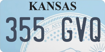 KS license plate 355GVQ