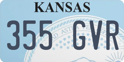 KS license plate 355GVR