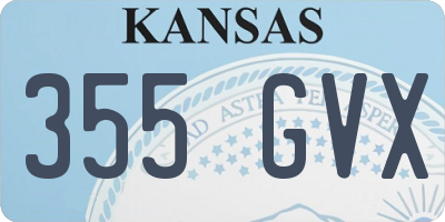 KS license plate 355GVX