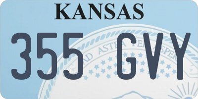 KS license plate 355GVY