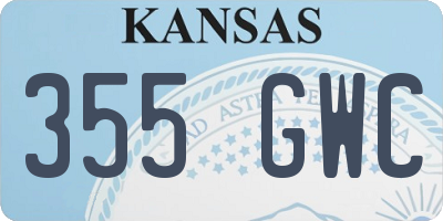 KS license plate 355GWC