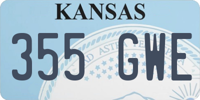 KS license plate 355GWE