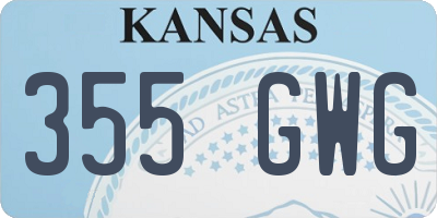 KS license plate 355GWG