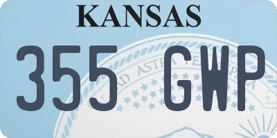 KS license plate 355GWP