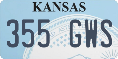 KS license plate 355GWS
