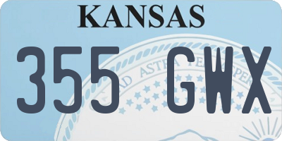 KS license plate 355GWX