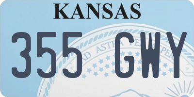KS license plate 355GWY