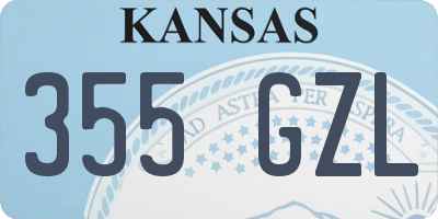KS license plate 355GZL