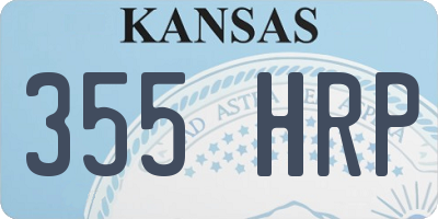 KS license plate 355HRP