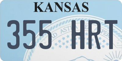 KS license plate 355HRT