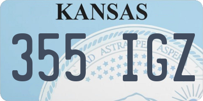 KS license plate 355IGZ