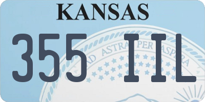 KS license plate 355IIL