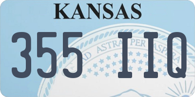 KS license plate 355IIQ