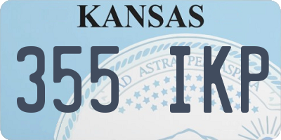 KS license plate 355IKP