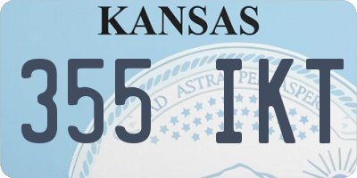 KS license plate 355IKT