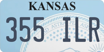 KS license plate 355ILR