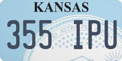 KS license plate 355IPU