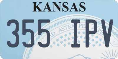KS license plate 355IPV