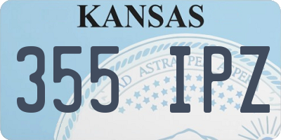 KS license plate 355IPZ