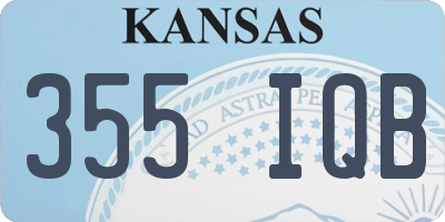 KS license plate 355IQB