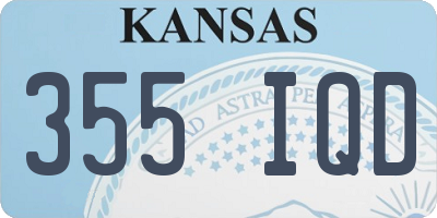 KS license plate 355IQD
