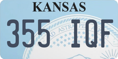 KS license plate 355IQF
