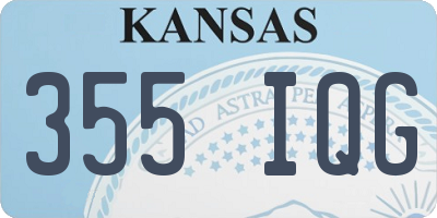 KS license plate 355IQG