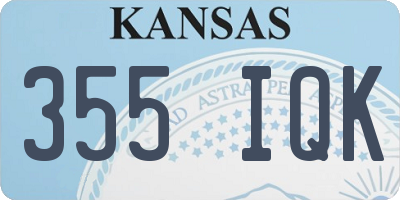 KS license plate 355IQK