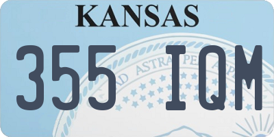 KS license plate 355IQM