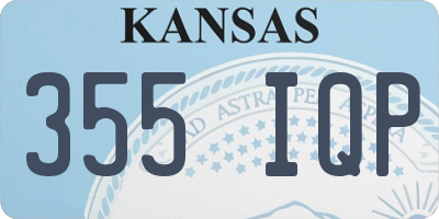 KS license plate 355IQP