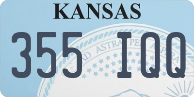 KS license plate 355IQQ