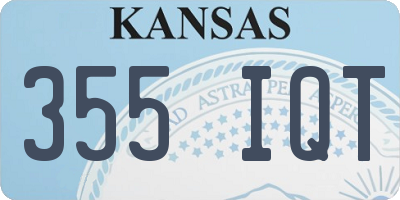 KS license plate 355IQT