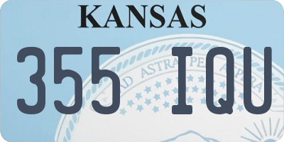 KS license plate 355IQU