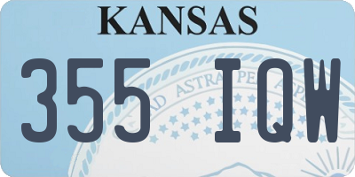 KS license plate 355IQW