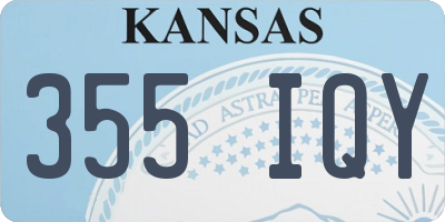 KS license plate 355IQY