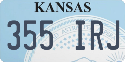 KS license plate 355IRJ