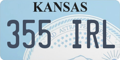 KS license plate 355IRL