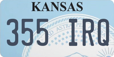 KS license plate 355IRQ